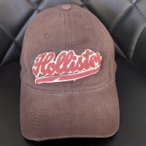 Hollister Dark Brown Cap with Red Logo Size S/M